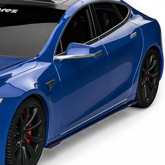 Vicrez® - VR1 Style Black Side Skirt Splitters