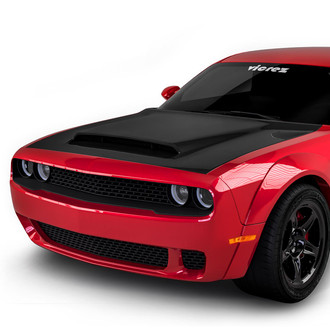 Vicrez® - Demon Style Carbon Fiber Hood with Air Vent Scoop