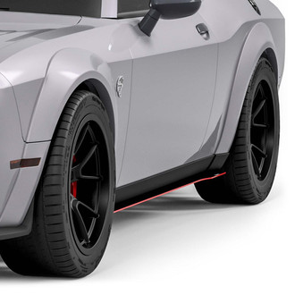 Vicrez® - V2R Style Matte Black Side Skirt Splitters