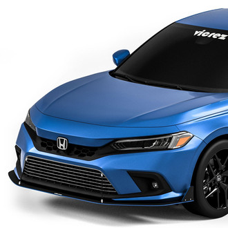 Vicrez® - LV1 Style Carbon Flash Metallic Front Bumper Splitter with Support Rods
