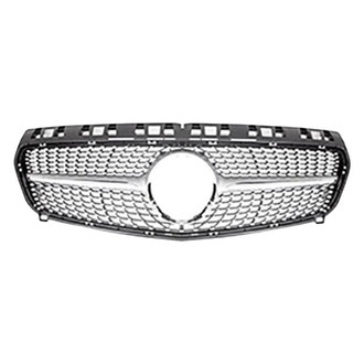 Vicrez® - Diamond Style Silver Mesh Main Grille