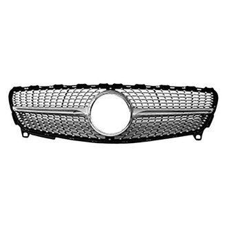 Vicrez® - Diamond Style Silver Mesh Main Grille