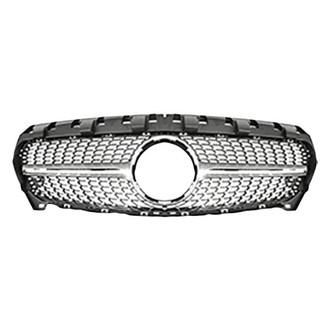 Vicrez® - Diamond Style Silver Mesh Main Grille