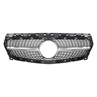 Vicrez® - Diamond Style Silver Mesh Main Grille