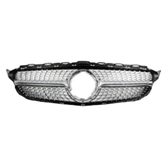 Vicrez® - Diamond Style Silver Mesh Main Grille