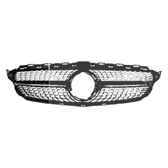 Vicrez® - Diamond Style Black Mesh Main Grille