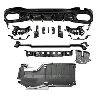 Vicrez® - AMG Style Rear Diffuser with Silver Tips