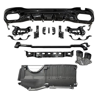 Vicrez® - AMG Style Rear Diffuser with Black Tips