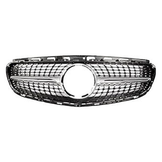 Vicrez® - Diamond Style Silver Mesh Main Grille