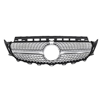 Vicrez® - Diamond Style Silver Mesh Main Grille