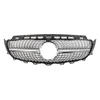 Vicrez® - Diamond Style Silver Mesh Main Grille