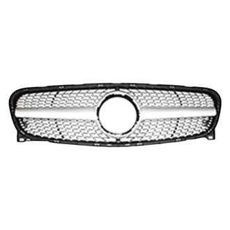 Vicrez® - Diamond Style Silver Mesh Main Grille