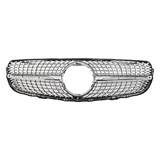 Vicrez® - Diamond Style Silver Mesh Main Grille