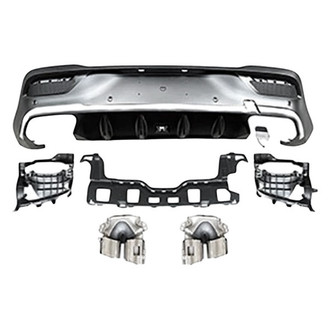 Vicrez® - GLE53 Coupe Style Rear Diffuser with Silver Tips