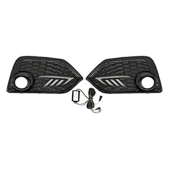 Vicrez® - Fog Light Bezels With LED DRL