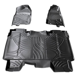 Vicrez® - All-Weather 1st & 2nd Row Black Rubber Floor Mat Set