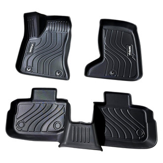 Vicrez® - All-Weather 1st & 2nd Row Black Rubber Floor Mat Set