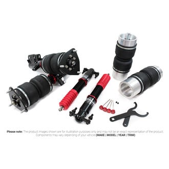 Vicrez® - 4.88" x 6.7" Front and Rear Monotube Adjustable Lowering Air Strut Kit