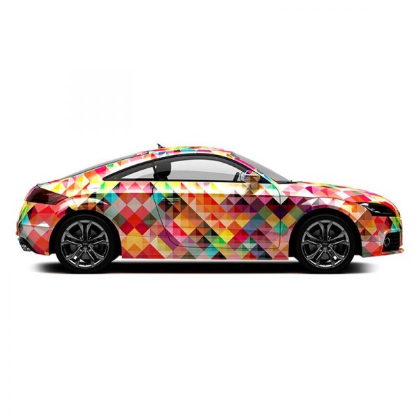 Vicrez® - Rainbow Pyramid Pattern Vinyl Car Wrap Film