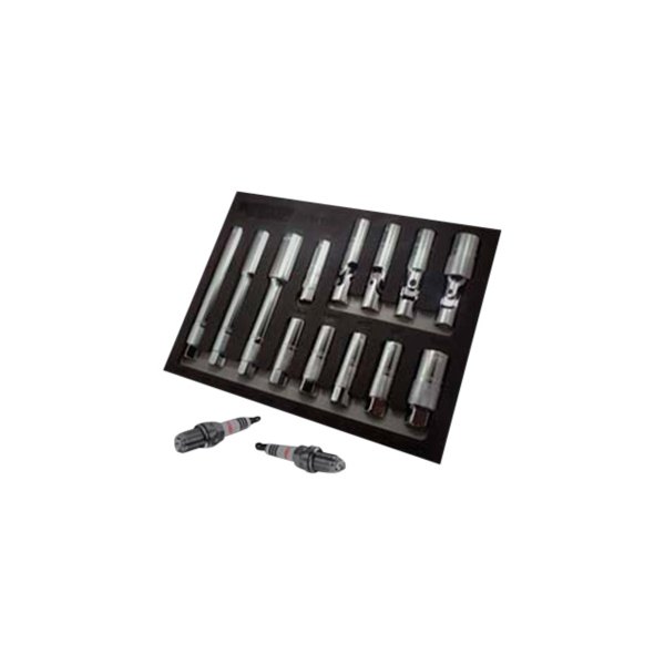 VIM Tools® - 3/8" Drive 14 mm x 16 mm Spark Plug Socket Master Set (13 Pieces)