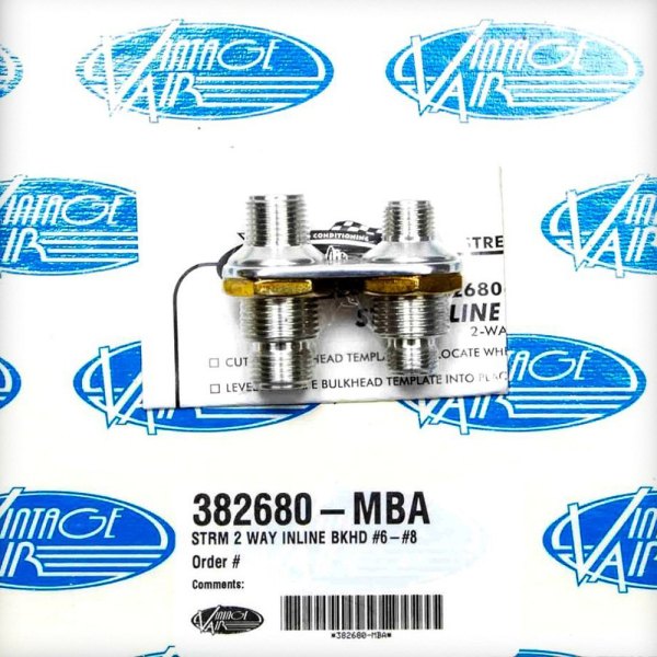 Vintage Air® 382680MBA Streamline™ HVAC Line Polished 2Way 6AN and