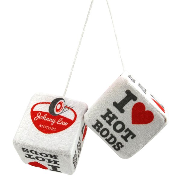 Vintage Parts VPADICEC01 3 I Love Hot Rods Fuzzy Dice vintage-parts-vpadicec01-3-i-love-hot-rods-fuzzy-dice