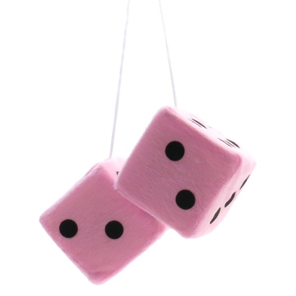 Vintage Parts® - 3" Fuzzy Dice with Black Dots