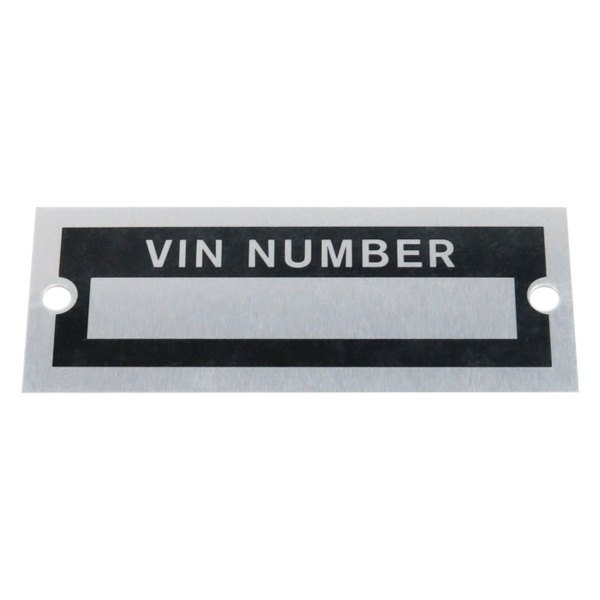 Vintage Parts® - "VIN Number" Blank Data VIN Plate