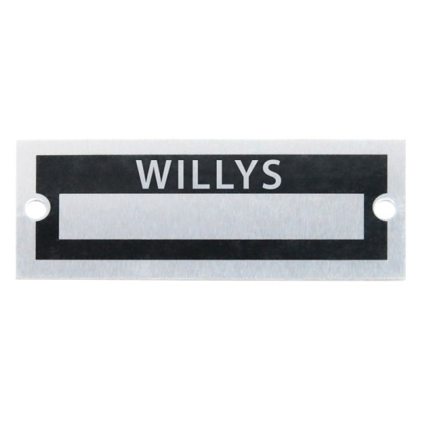 Vintage Parts® - "Willys" Blank Data VIN Plate