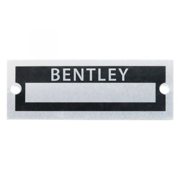 Vintage Parts® - "Bentley" Blank Data VIN Plate