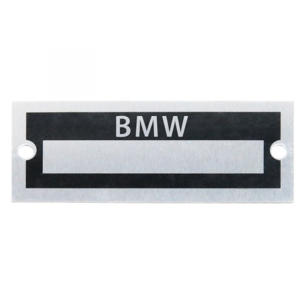 Vintage Parts® - "BMW" Blank Data VIN Plate