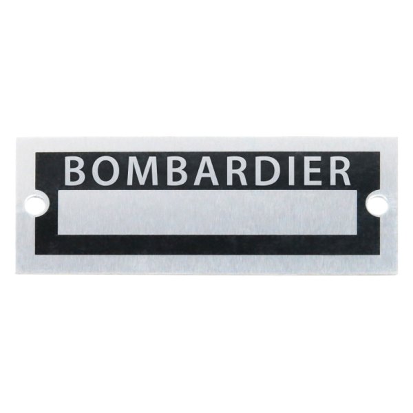 Vintage Parts® - "Bombardier" Blank Data VIN Plate