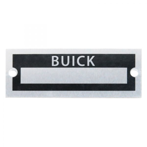 Vintage Parts® - "Buick" Blank Data VIN Plate