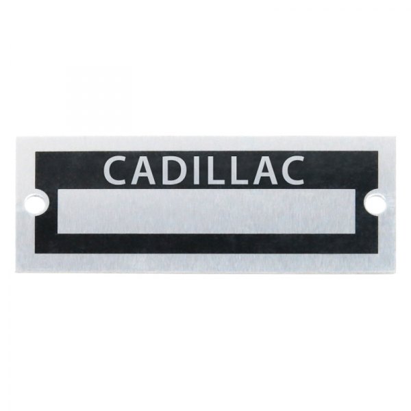 Vintage Parts® - "Cadillac" Blank Data VIN Plate
