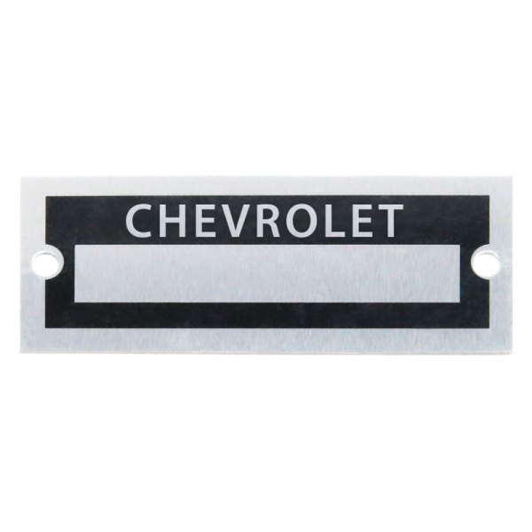 Vintage Parts® - "Chevrolet" Blank Data VIN Plate
