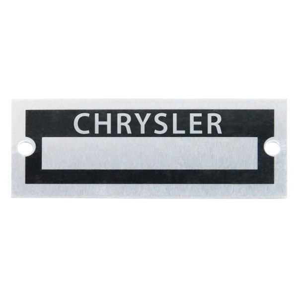 Vintage Parts® - "Chrysler" Blank Data VIN Plate