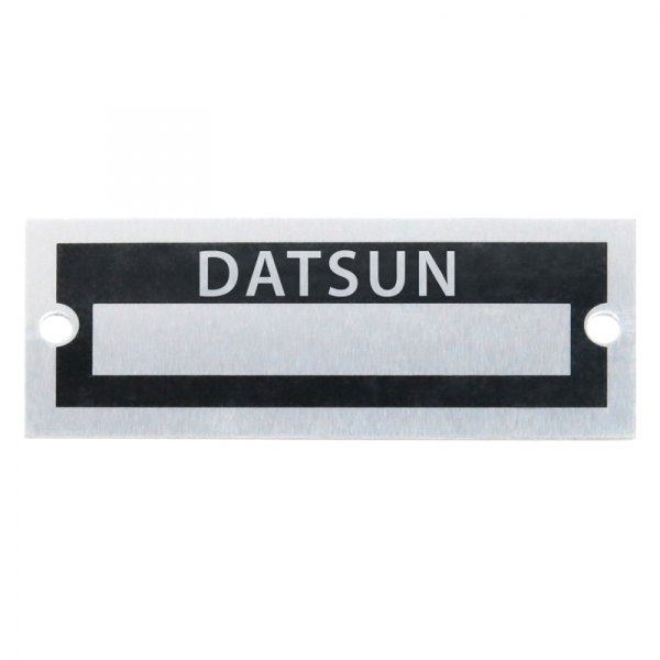Vintage Parts® - "Datsun" Blank Data VIN Plate