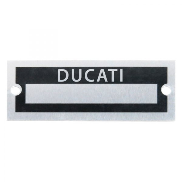 Vintage Parts® - "Ducati" Blank Data VIN Plate