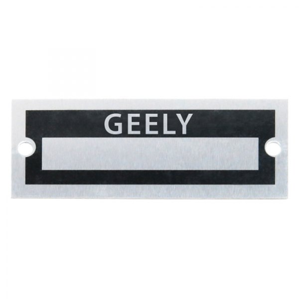 Vintage Parts® - "Geely" Blank Data VIN Plate