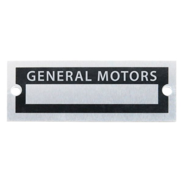 Vintage Parts® - "General Motors" Blank Data VIN Plate