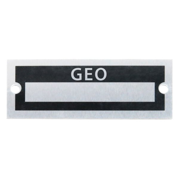 Vintage Parts® - "Geo" Blank Data VIN Plate