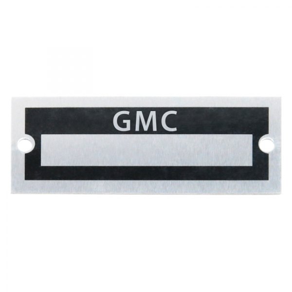 Vintage Parts® - "GMC" Blank Data VIN Plate