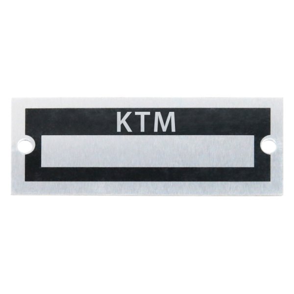 Vintage Parts® - "KTM" Blank Data VIN Plate