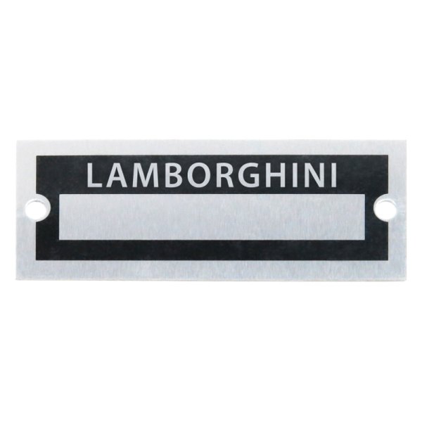 Vintage Parts® - "Lamborghini" Blank Data VIN Plate