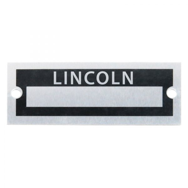 Vintage Parts® - "Lincoln" Blank Data VIN Plate