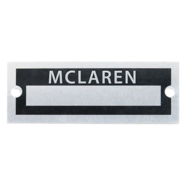 Vintage Parts® - "McLaren" Blank Data VIN Plate