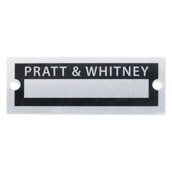Vintage Parts® - "Pratt & Whitney" Blank Data VIN Plate