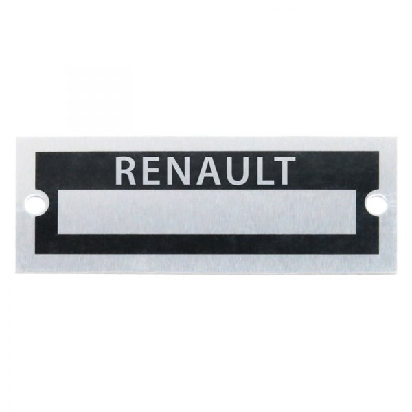 Vintage Parts® - "Renault" Blank Data VIN Plate