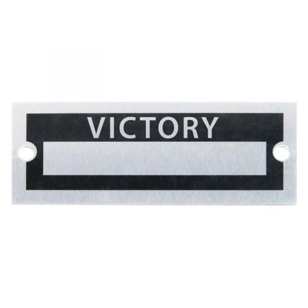 Vintage Parts® - "Victory" Blank Data VIN Plate