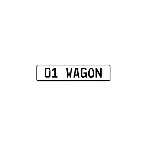 Vintage Parts® - Street Sign Mancave Euro License Plate Name Door Sign Wall with 01 WAGON Text
